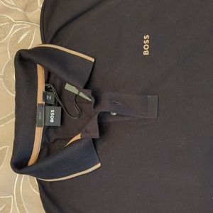 Boss Slim Fit black polo size Large